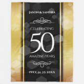 Eleganter 50. Geburtstag der Goldenen Hochzeit Fleecedecke (Vorderseite)