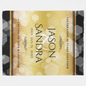 Eleganter 50. Geburtstag der Goldenen Hochzeit Fleecedecke (Vorderseite (Horizontal))