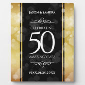Eleganter 50. Geburtstag der Goldenen Hochzeit Fotoplatte (Vorderseite)