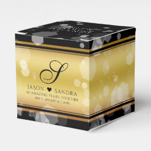 Eleganter 50. Geburtstag der Goldenen Hochzeit Geschenkschachtel