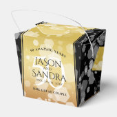 Eleganter 50. Geburtstag der Goldenen Hochzeit Geschenkschachtel (Rückseite)