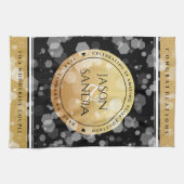 Eleganter 50. Geburtstag der Goldenen Hochzeit Geschirrtuch (Horizontal)