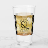 Eleganter 50. Geburtstag der Goldenen Hochzeit Glas (Rückseite)