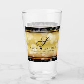 Eleganter 50. Geburtstag der Goldenen Hochzeit Glas (Vorderseite)