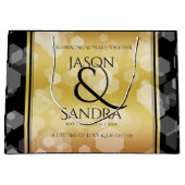 Eleganter 50. Geburtstag der Goldenen Hochzeit Große Geschenktüte (Vorderseite)