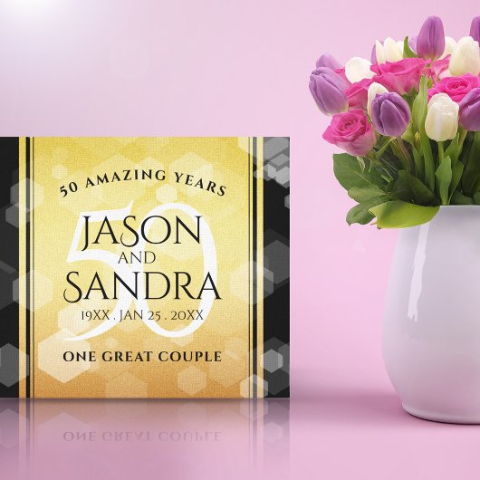 Eleganter 50. Geburtstag der Goldenen Hochzeit Leinwanddruck