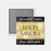 Eleganter 50. Geburtstag der Goldenen Hochzeit Magnet (Vorderseite/Rückseite)