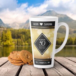 Eleganter 50. Geburtstag der Goldenen Hochzeit Milchtasse