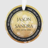 Eleganter 50. Geburtstag der Goldenen Hochzeit Ornament (Vorderseite)