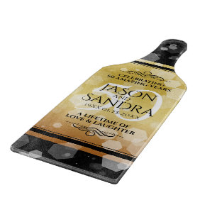 Eleganter 50. Geburtstag der Goldenen Hochzeit Schneidebrett