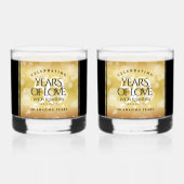 Eleganter 50. Geburtstag der Goldenen Hochzeit Whiskyglas (Vorderseite)