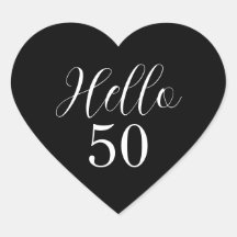 Eleganter 50. Geburtstag Schwarz und Weiß