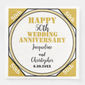 Eleganter 50. Goldjubiläum Serviette (Vorderseite)