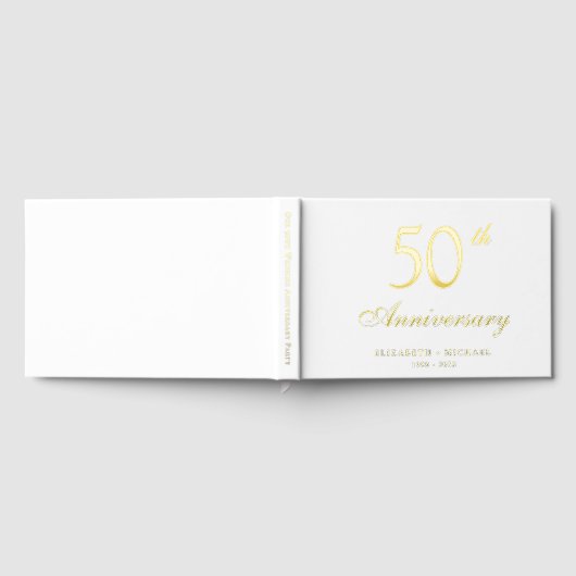 Eleganter 50. Hochzeitstag Gästebuch (Voll)