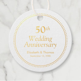 Eleganter 50. Hochzeitstag Geschenkanhänger