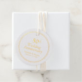 Eleganter 50. Hochzeitstag Geschenkanhänger (Mit Box)
