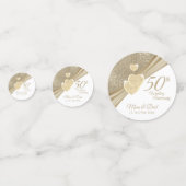 Eleganter 50. Hochzeitstag Konfetti (Rückseiten)