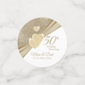 Eleganter 50. Hochzeitstag Konfetti (Klein Vorderseite)