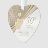Eleganter 50. Hochzeitstag Ornament (Vorderseite)