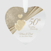 Eleganter 50. Hochzeitstag Ornament (Vorderseite)