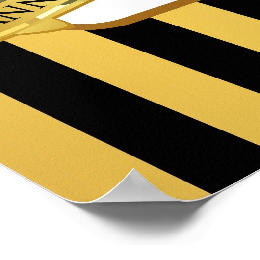 Eleganter 50. Hochzeitstag Poster (Ecke)