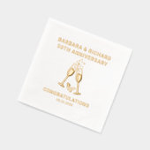 Eleganter 50. Hochzeitstag Servietten Mit Folie (Links)