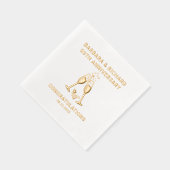 Eleganter 50. Hochzeitstag Servietten Mit Folie (Rechts)