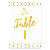 Eleganter 50. Hochzeitstag Tischnummer (Rückseite)
