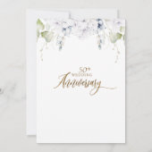 Eleganter 50. (oder anderer) Jahrestag der Hochzei Einladung (Rückseite)