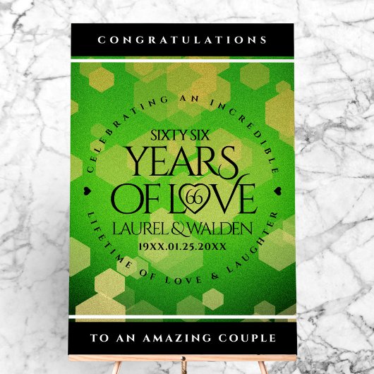 Eleganter 66. Geburtstag der Titanite Acrylschild