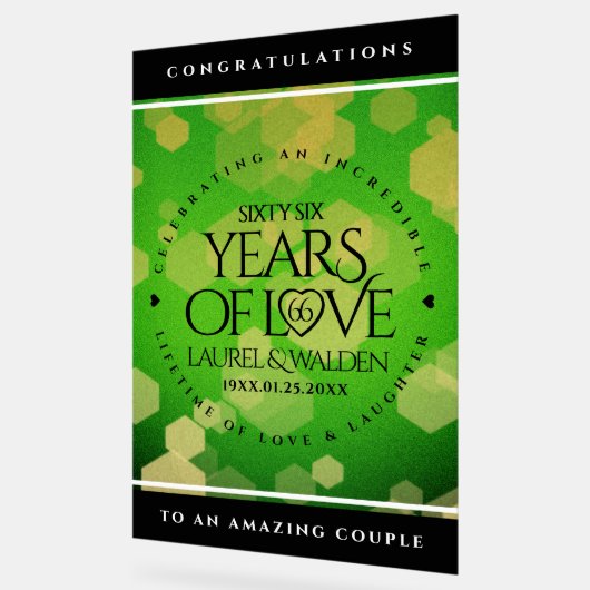 Eleganter 66. Geburtstag der Titanite Acrylschild (Winkel)