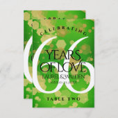 Eleganter 66. Geburtstag der Titanite Dankeskarte (Vorne/Hinten)