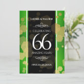 Eleganter 66. Geburtstag der Titanite Einladung (Stehend Vorderseite)