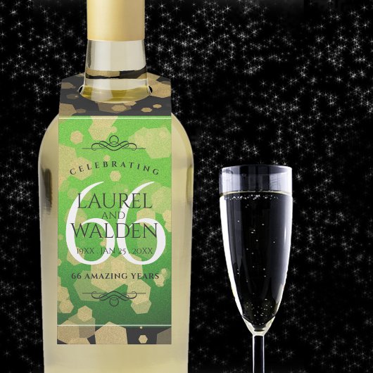 Eleganter 66. Geburtstag der Titanite Flaschenanhänger