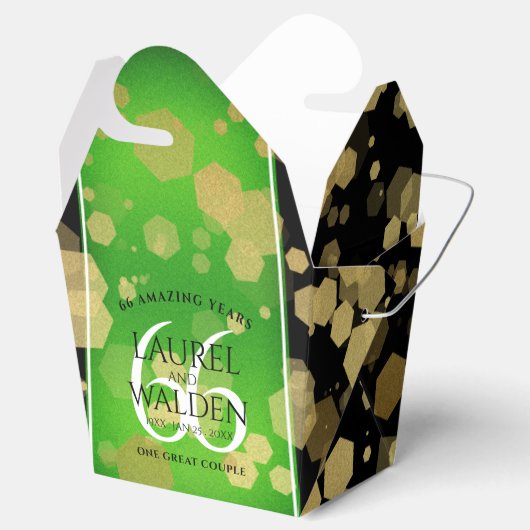 Eleganter 66. Geburtstag der Titanite Geschenkschachtel (Geöffnet)