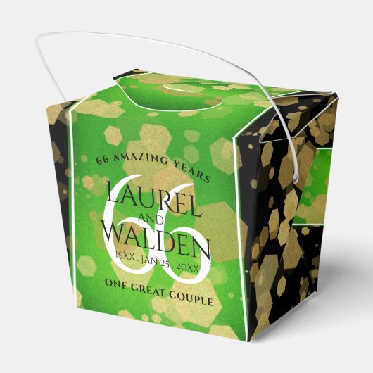 Eleganter 66. Geburtstag der Titanite Geschenkschachtel (Rückseite)