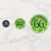 Eleganter 66. Geburtstag der Titanite Konfetti (Vorderseiten)