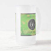 Eleganter 66. Geburtstag der Titanite Mattglas Bierglas (VorderseiteRechts)