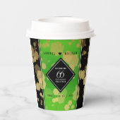 Eleganter 66. Geburtstag der Titanite Pappbecher (Rückseite)