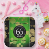 Eleganter 66. Geburtstag der Titanite Pappteller (Party)