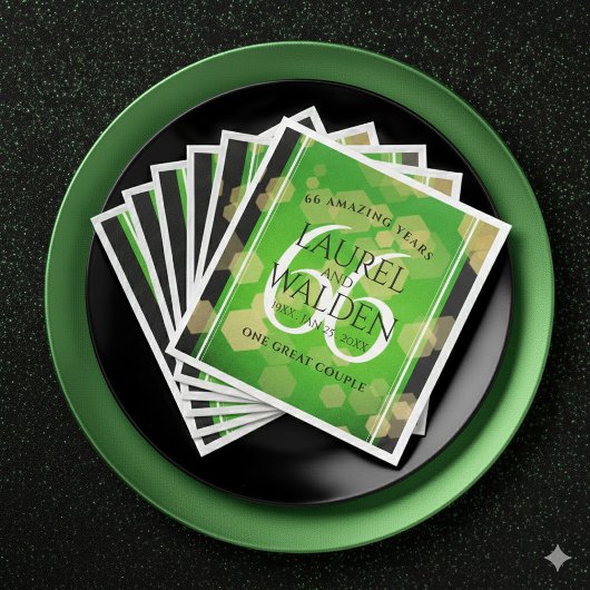 Eleganter 66. Geburtstag der Titanite Serviette