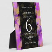 Eleganter 6. Amethyst-Hochzeitstag Fotoplatte (Seite)