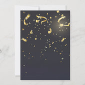 Eleganter 70. Geburtstag Einladung Gold Glitzer (Rückseite)