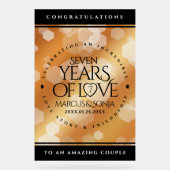 Eleganter 7. Geburtstag der Kupferhochzeit Acrylschild (Vorderseite)