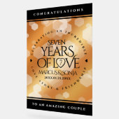 Eleganter 7. Geburtstag der Kupferhochzeit Acrylschild (Winkel)