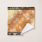 Eleganter 7. Geburtstag der Kupferhochzeit Badhandtuch Set (Waschlappen)