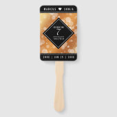 Eleganter 7. Geburtstag der Kupferhochzeit Fächer (Vorderseite)