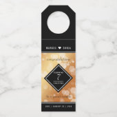 Eleganter 7. Geburtstag der Kupferhochzeit Flaschenanhänger (Rückseite)