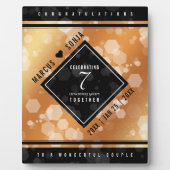 Eleganter 7. Geburtstag der Kupferhochzeit Fotoplatte (Vorderseite)