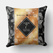 Eleganter 7. Geburtstag der Kupferhochzeit Kissen (Rückseite)